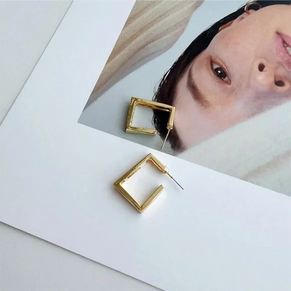 Earrings Women Minimalist Circle Bohemian Hoop Drop Cute Trendy Jewelry - Picture 5 of 7